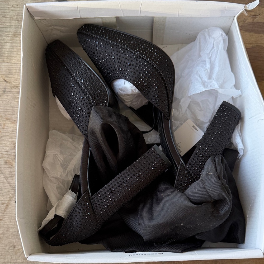 Express Black Studded Pumps